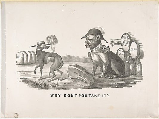 Why Don't You Take It? 1861–64-Currier & Ives , vintage art, A3 (16x12") Poster Print