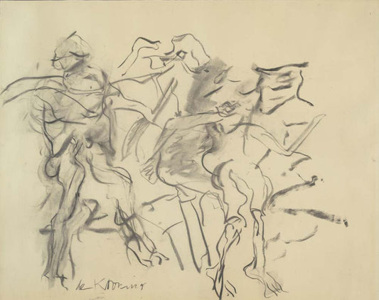 Willem de Kooning - Untitled (2), vintage art, A3 (16x12")  Poster Print 