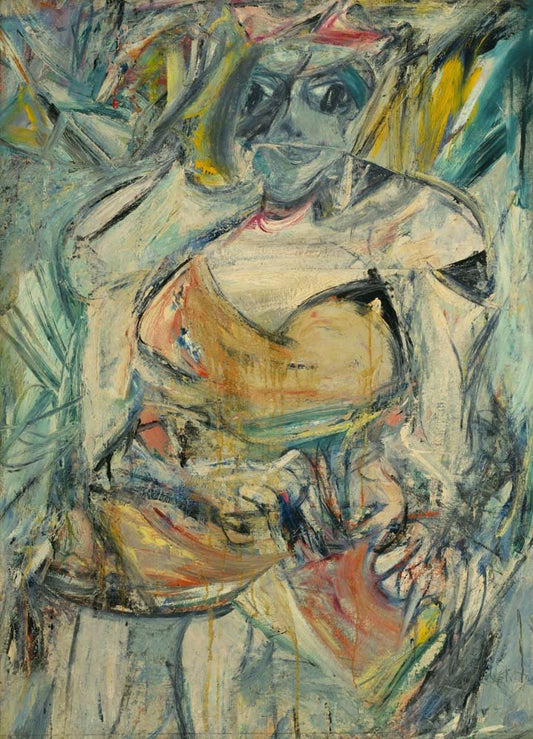 Willem de Kooning - Woman, II, vintage art, modern poster print