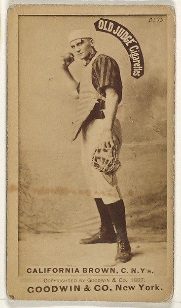 William "California" Brown Catcher New York from the Old Ju-16x12"(A3) Poster