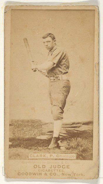 :William H. "Dad" Clarke Pitcher Chicago from the Old Judge-16x12"(A3) Poster