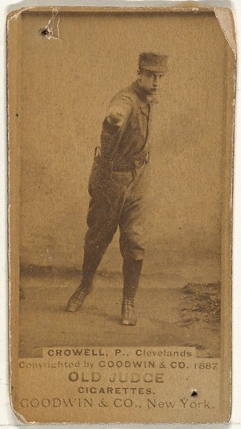 William Theodore "Billy" Crowell Pitcher Cleveland from the-16x12"(A3) Poster