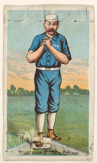 :Williamson 2nd Base Chicago from the "Gold Coin" Tobacco Issue 1887, vintage artwork, 16x12"(A3) Poster Print