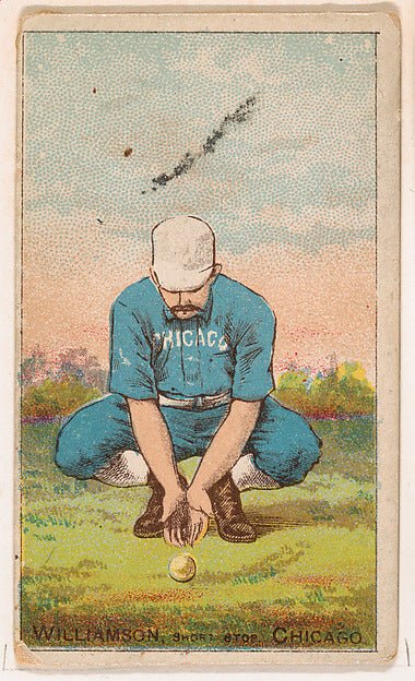 :Williamson Shortstop Chicago from the "Gold Coin" Tobacco Issue 1887, vintage artwork, 16x12"(A3) Poster Print