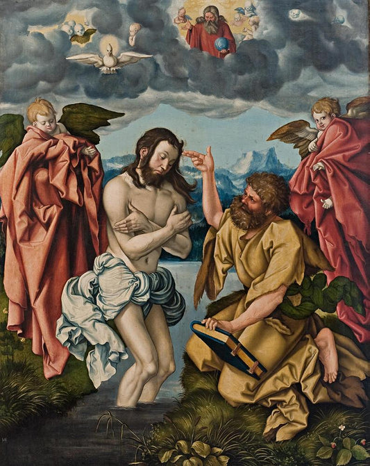 Winged Altarpiece of St John the Baptist: Centerpiece, vintage artwork by Hans Baldung, A3 (16x12") Poster Print