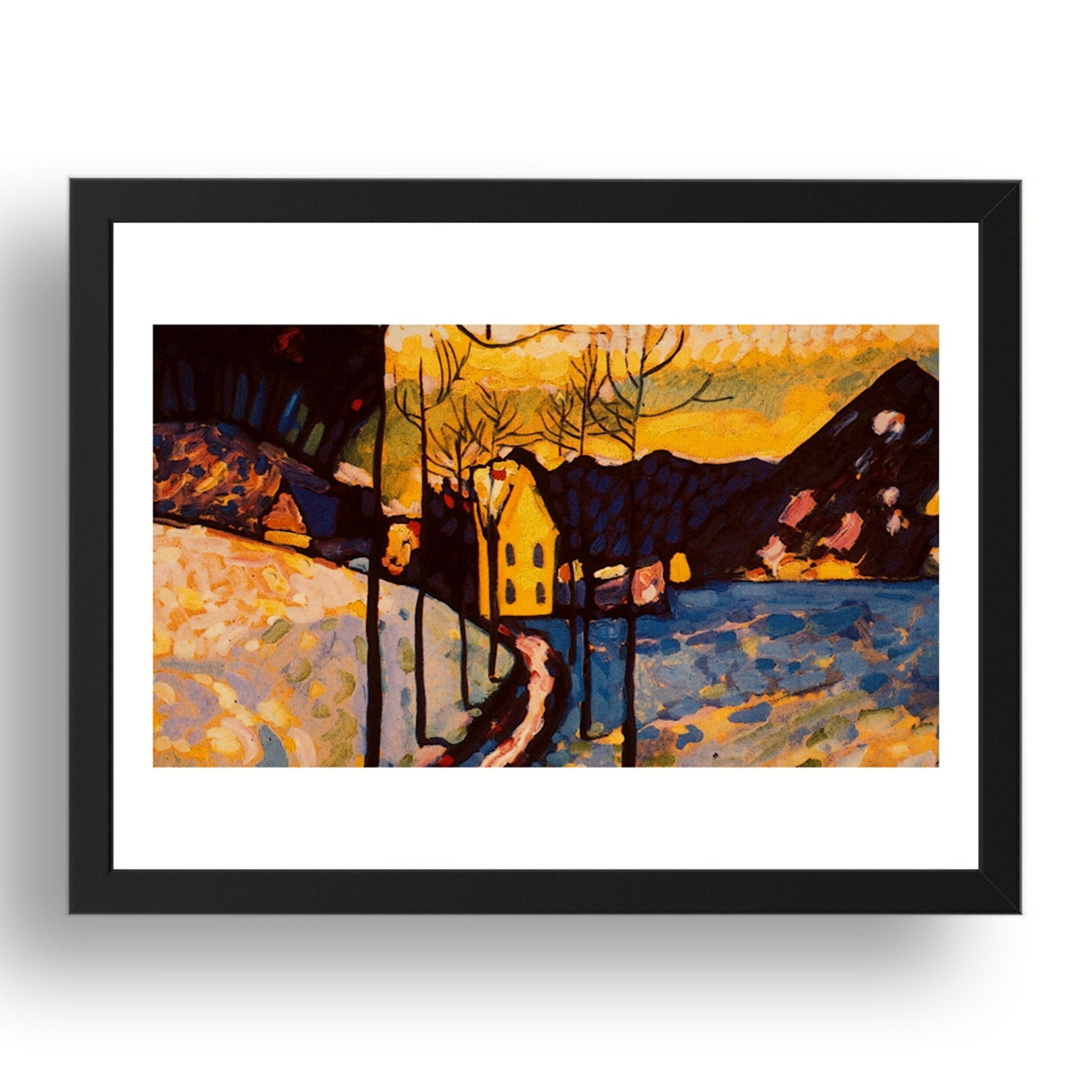 “Winter Landscape” (1909) by Wassily Kandinsky, 17x13" Frame