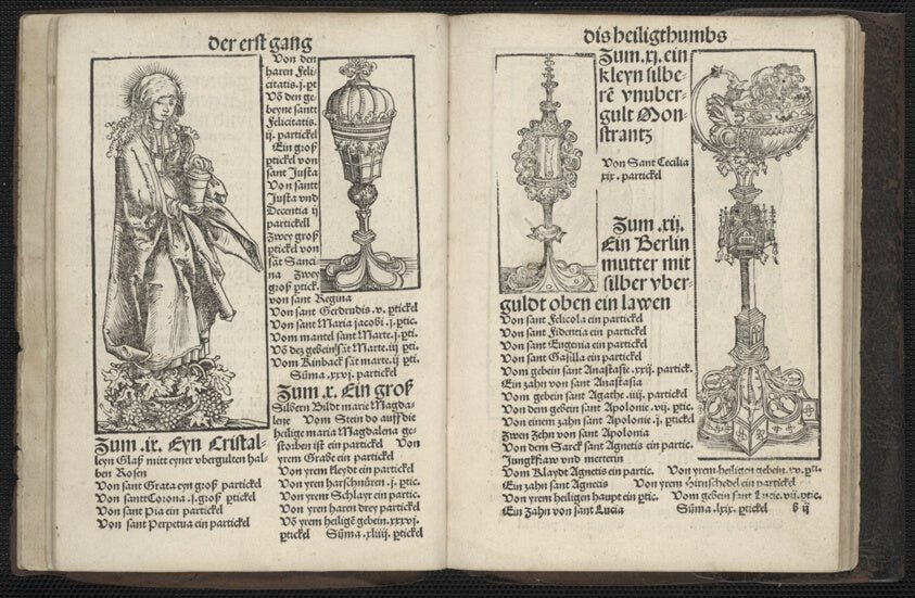 Wittenberg Reliquary Book (Wittenberger Heiligthumsbuch) by  Lucas Cranach the Elder (German, 1472-1553), 23x16"( A2 size) Poster Print