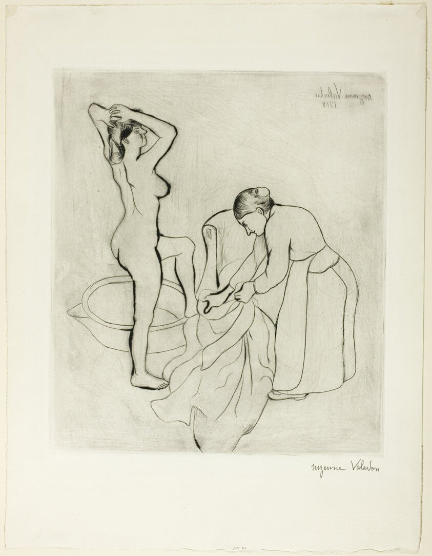 Woman with Large Breasts and Old Woman by  Suzanne Valadon, 23x16"( A2 size) Poster Print