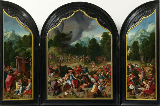 Worship of the Golden Calf, vintage artwork by Lucas van Leyden, A3 (16x12") Poster Print