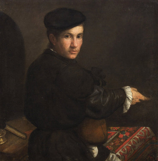 Young Man with a Mandolin, vintage artwork by Jacopo Bassano, A3 (16x12") Poster Print