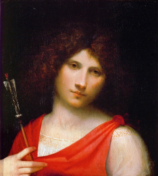 Young Man with Arrow, vintage artwork by Giorgione, A3 (16x12") Poster Print