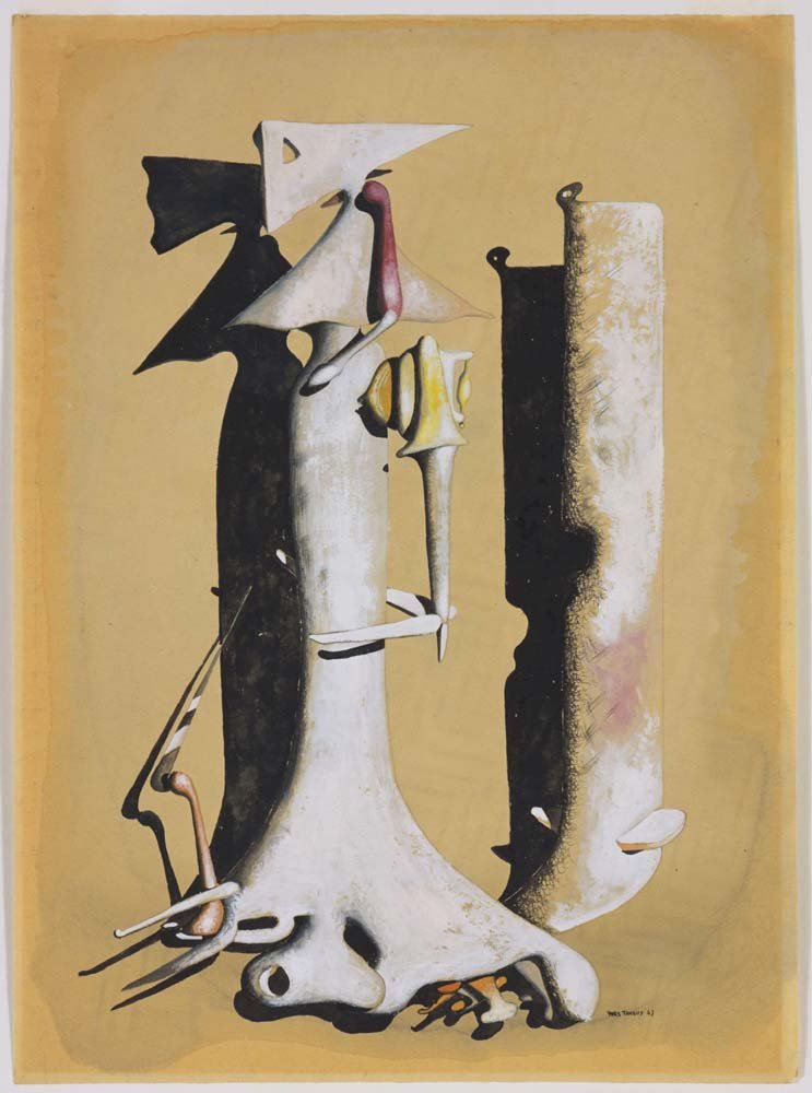 Yves Tanguy - Untitled (2), vintage art, A3 (16x12")  Poster Print 