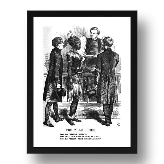 zulu, vintage historic poster in 17x13"(A3) Frame